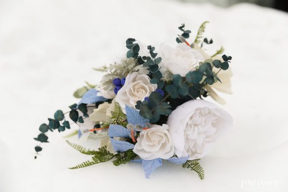 dusty blue bouquet