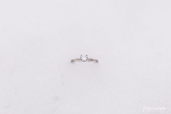 twisted band engagement ring snow