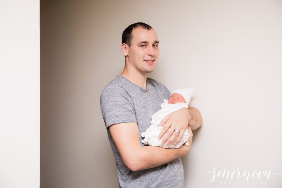 father and newborn baby son Smirnova Photography by Alyssa