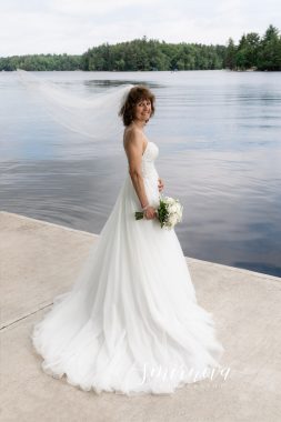 lakeside wedding bridal portrait