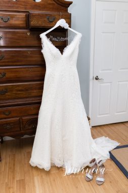 wedding dress hanging Smirnova Photography