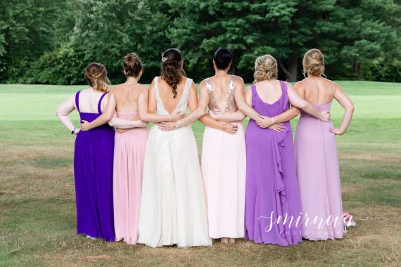 Purple bridal party Segregansett Country Club Wedding Smirnova Photography